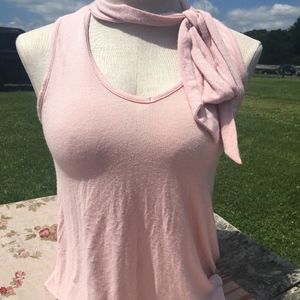 Light Pink Tank Top with Tie Detail